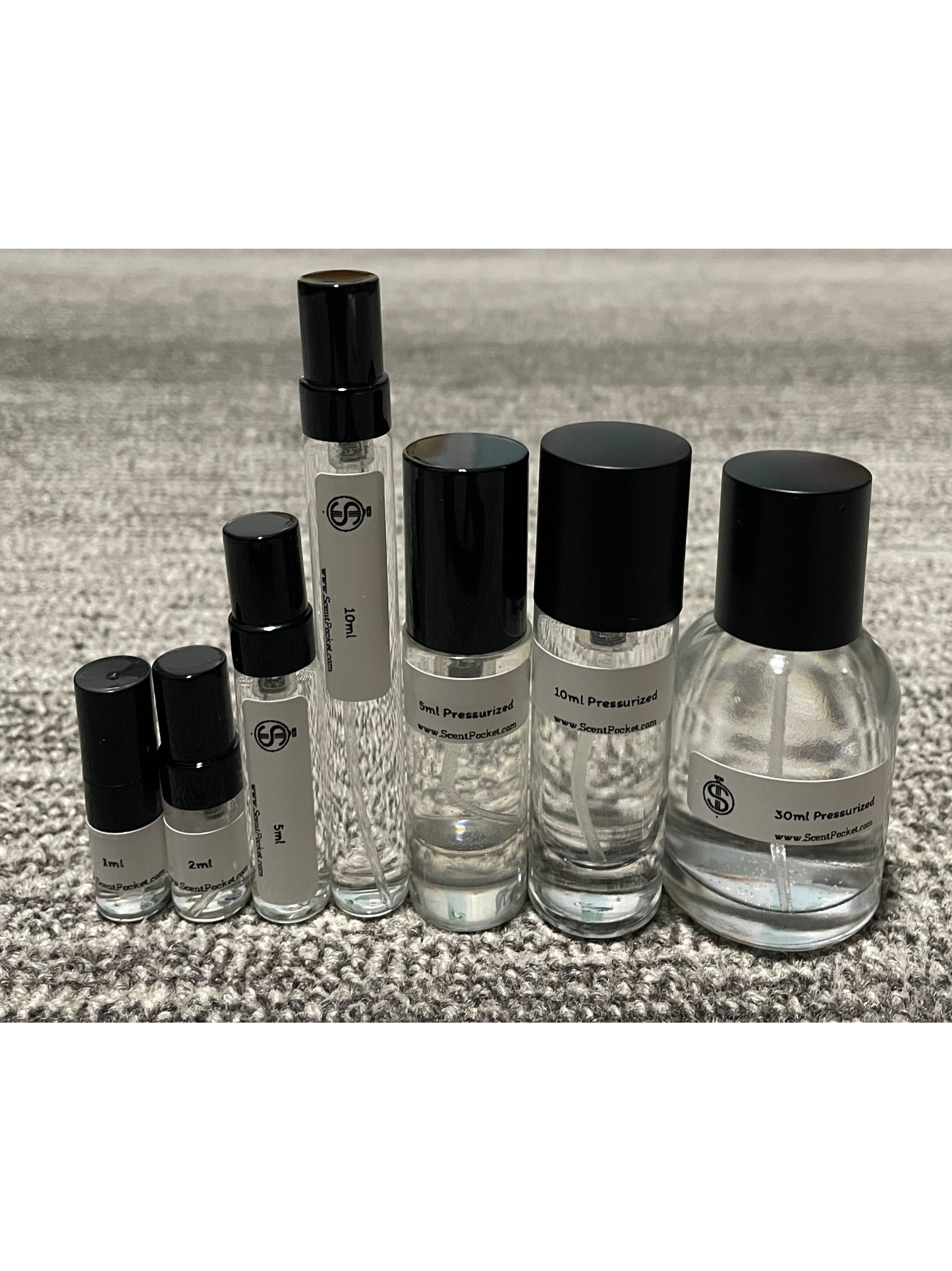 1ml, 2ml, 5ml, 10ml, 5ml Pressurized, 10ml Pressurized, 30ml Pressurized